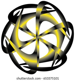 Pentagram of swirls vector EPS10