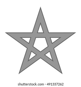 Pentagram symbol icon on white background. Vector illustration.