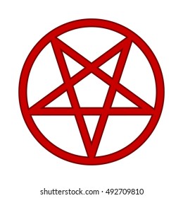 Pentagram symbol icon on white background. Vector illustration.