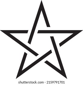 pentagram symbol with overlapping lines