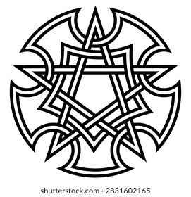 Vector símbolo pentagrama para