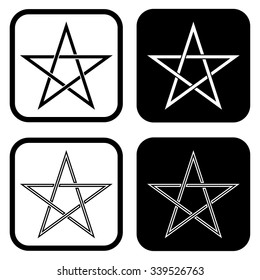 Pentagram symbol . Vector illustration