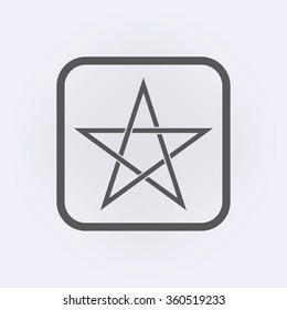Pentagram symbol . Vector illustration