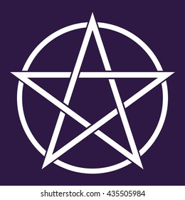 Pentagram symbol . Vector illustration