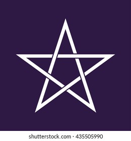 Pentagram symbol . Vector illustration