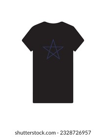 pentagram with t shirt design, a five-pointed star