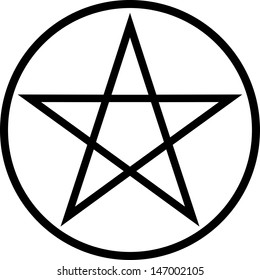 Pentagram vector icon isolated