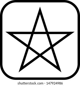 Pentagram vector icon isolated