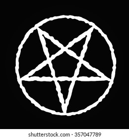 Pentagram vector icon. satanic sign, gothic style. Vector illustration.