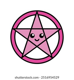  Pentagram vector illustration in cartoon, clipart, and line art styles for digital download.