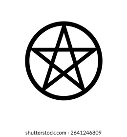 Pentagram wicca pagan symbol mystical star.