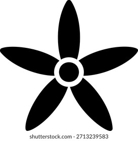 Vector de ilustración de icono de glifo de Pentas