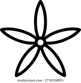 Vector de ilustración de icono de línea Pentas
