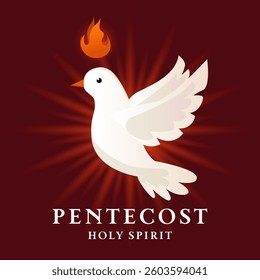 pentecost holy spirit illustration in gradient style