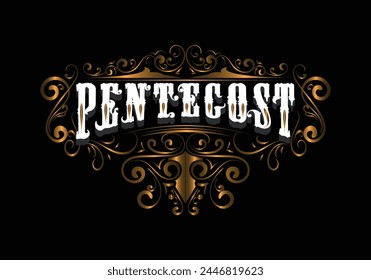 Diseño de Plantilla personalizada con letras PENTECOST