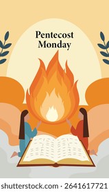 Pentecost Monday Descent of the Holy Spirit Vector Art
