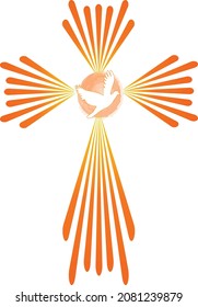 Pentecost poster design for print or use as card, flyer, Banner or T shirt