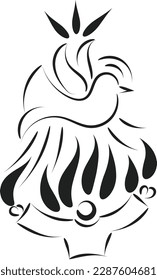 Pentecost poster design for print or use as card, flyer or T shirt	