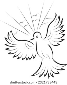Pentecost poster design for print or use as card, flyer or T shirt
