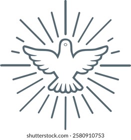 Pentecost poster design for print or use as card, flyer or T shirt	