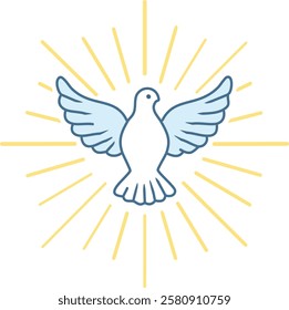 Pentecost poster design for print or use as card, flyer or T shirt	