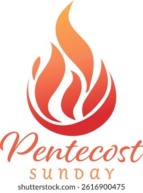 Pentecost poster design for print or use as card, flyer or T shirt	