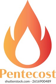 Pentecost poster design for print or use as card, flyer or T shirt	