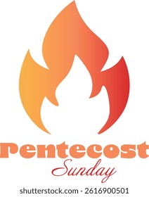 Pentecost poster design for print or use as card, flyer or T shirt	