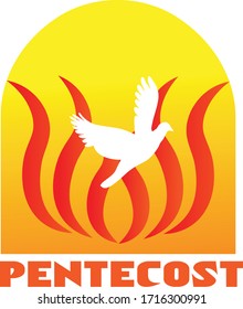 Pentecost Special Design for print or use as poster, card, flyer or  T Shirt
