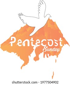 Pentecost Sunday Abstract poster with nice and and creative design