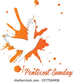 Pentecost Sunday Abstract poster with nice and and creative design