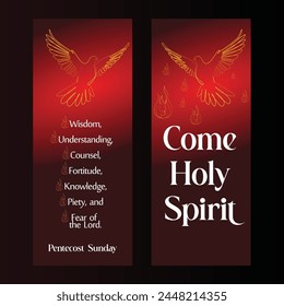 Pentecost Sunday Banner vector Illustration