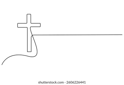 Pentecost Sunday concept one line drawing