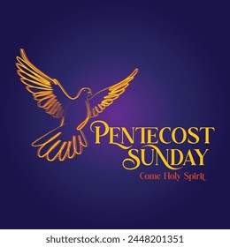 Pentecost Sunday logo vector illustratiom