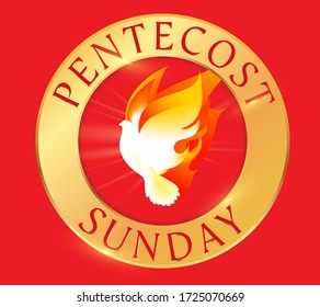 Pentecost Sunday Logo Vector Illustration