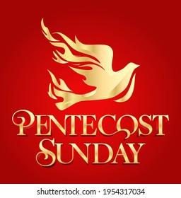 Pentecost Sunday logo vector illustration