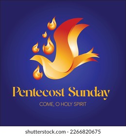 Ilustración vectorial del logotipo de Pentecostés Sunday