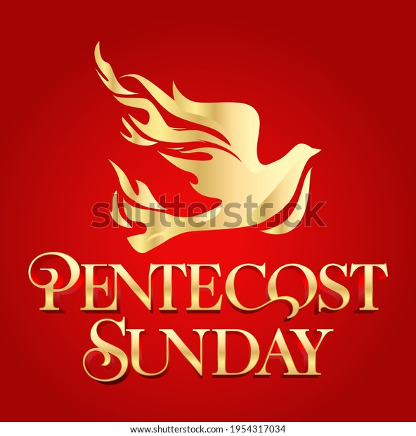 Pentecost Sunday logo vector illustration