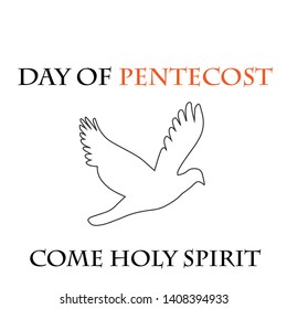Pentecost Sunday poster design for print or use as card, flyer or T shirt