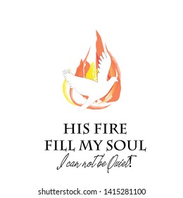 Pentecost Sunday Quote , typography for print or use as poster, card, flyer or T shirt