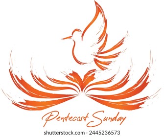 Pentecost Sunday Special Design for print or use as poster, card, flyer or T Shirt