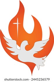 Pentecost Sunday Special Design for print or use as poster, card, flyer or T Shirt