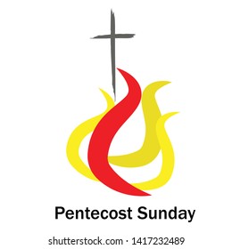Pentecost Sunday, typography for print or use as poster, card, flyer or T shirt
