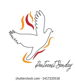 Pentecost Sunday, typography for print or use as poster, card, flyer or T shirt