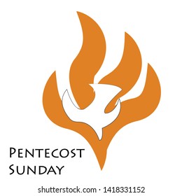 Pentecost Sunday Typography Print Use Poster Stock Vector (Royalty Free ...