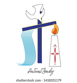 Pentecost Sunday, typography for print or use as poster, card, flyer or T shirt