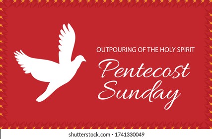 Pentecost Sunday, Typography for print or use as poster, card, flyer or T Shirt 