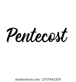 Pentecost Typography Vector Text Clipart