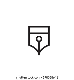 PenThin line icon for website design, logo