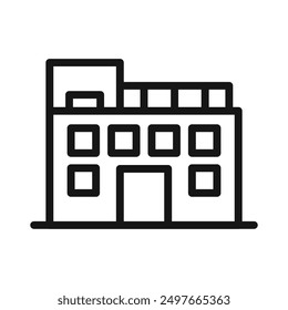 Penthouse icon Black line art vector